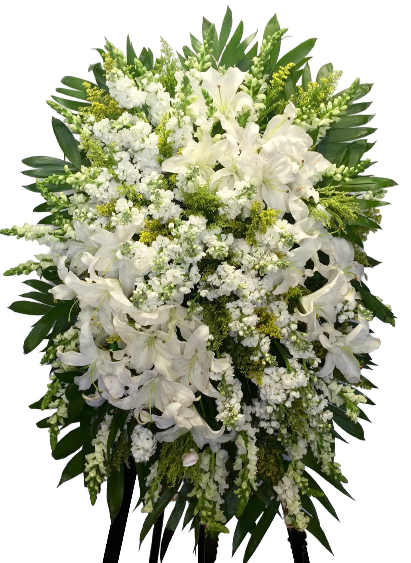 百合花大型帛事花牌
