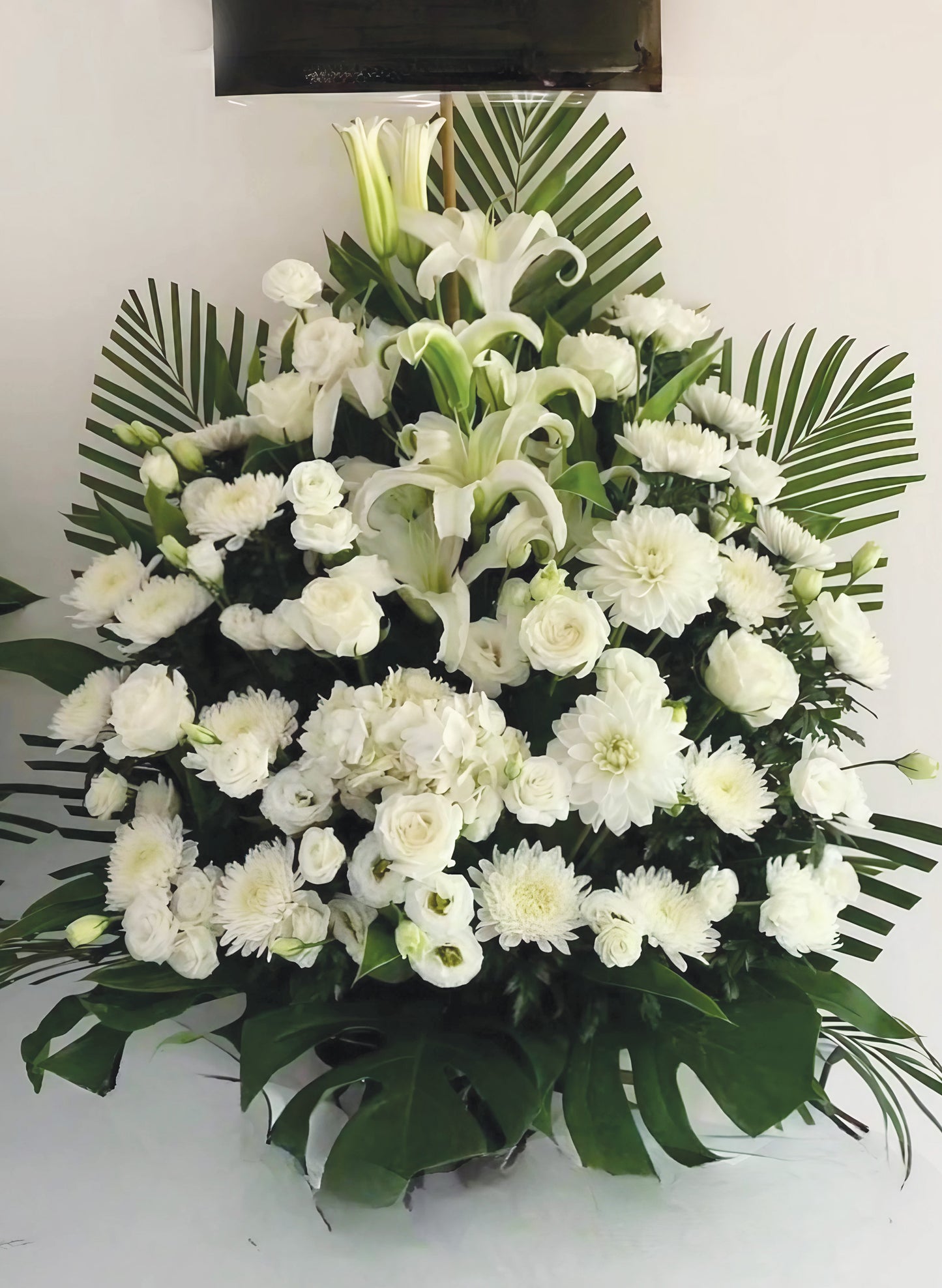 白百合追思帛事花籃